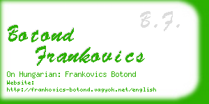 botond frankovics business card